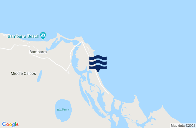 Karte der Gezeiten Long Bay Beach, Turks and Caicos Islands