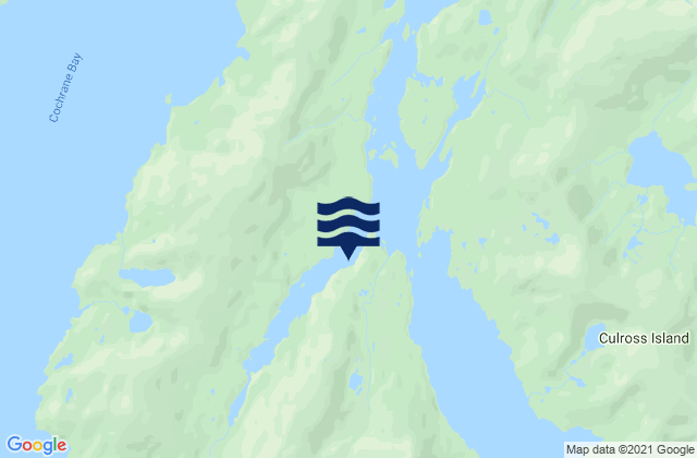Karte der Gezeiten Long Bay Entrance (Culross Passage), United States