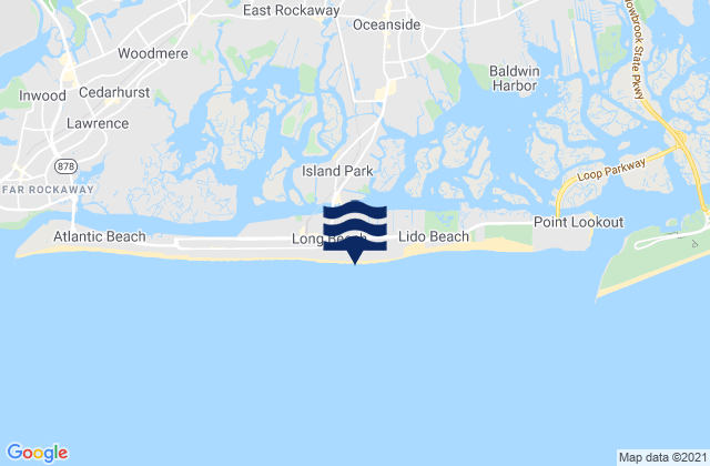 Karte der Gezeiten Long Beach (outer coast), United States