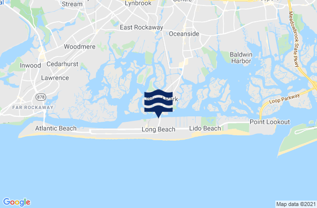Karte der Gezeiten Long Beach, United States