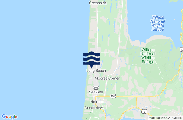 Karte der Gezeiten Long Beach, United States