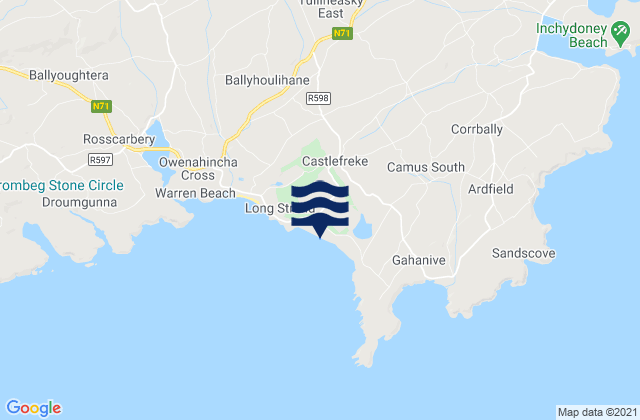 Karte der Gezeiten Long Strand (Castlefreke), Ireland