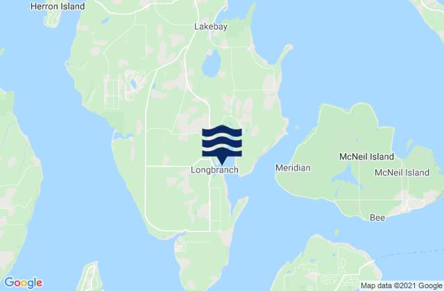 Karte der Gezeiten Longbranch Filucy Bay, United States