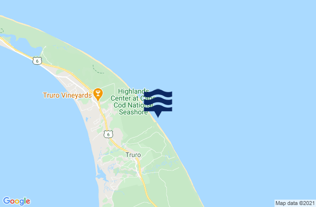 Karte der Gezeiten Longnook Beach Truro, United States