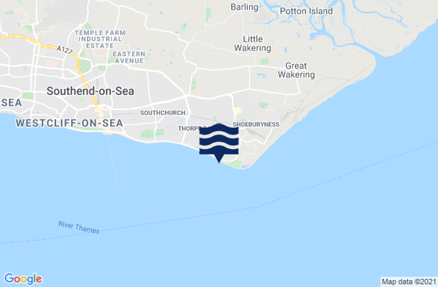 Karte der Gezeiten Longsands Bay, United Kingdom