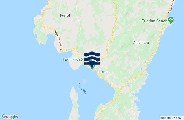 Karte der Gezeiten Looc, Philippines