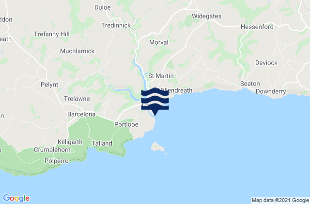 Karte der Gezeiten Looe Beach, United Kingdom