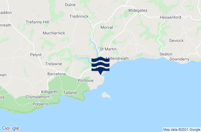 Karte der Gezeiten Looe, United Kingdom