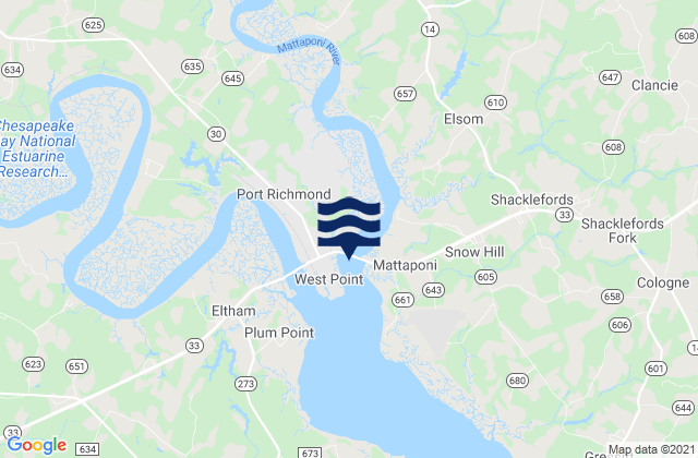 Karte der Gezeiten Lord Delaware Bridge 100 yds. S of, United States