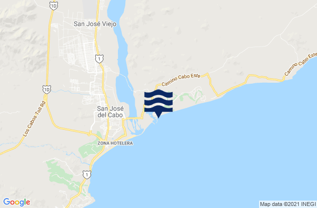 Karte der Gezeiten Los Cabos, Mexico