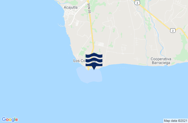 Karte der Gezeiten Los Cóbanos, El Salvador