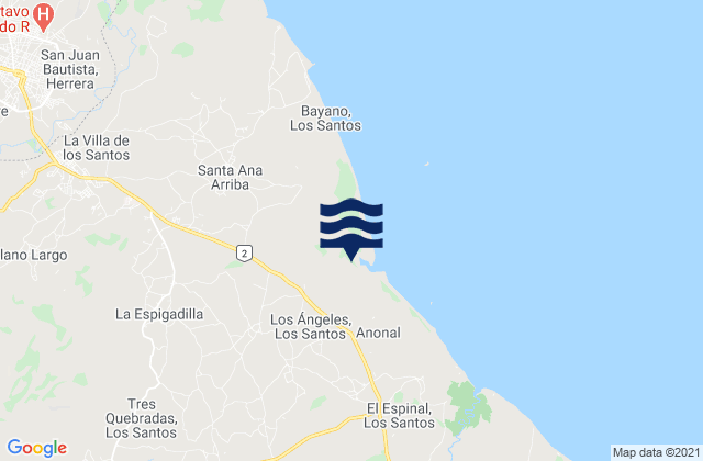 Karte der Gezeiten Los Ángeles, Panama