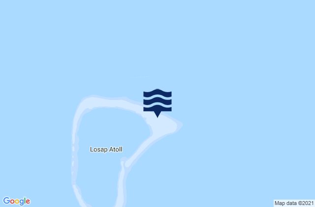 Karte der Gezeiten Losap Atoll, Micronesia