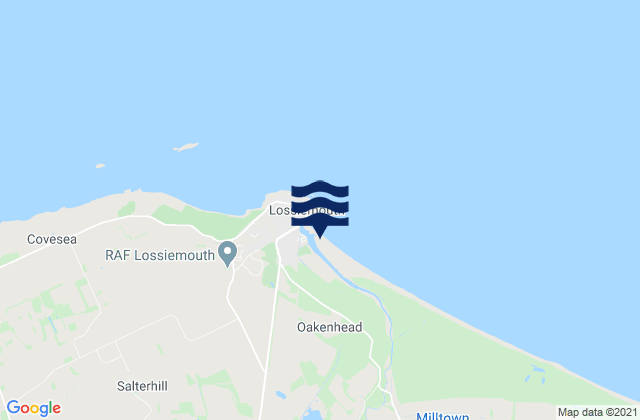 Karte der Gezeiten Lossiemouth East Beach, United Kingdom