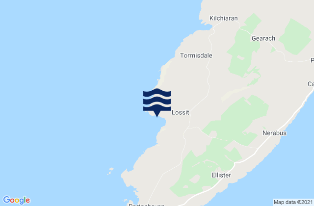Karte der Gezeiten Lossit Bay, United Kingdom