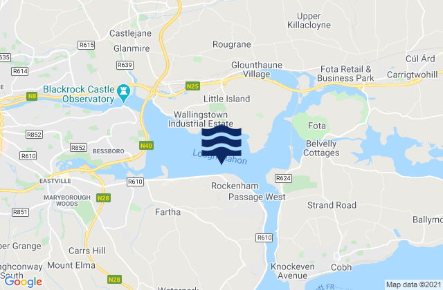 Karte der Gezeiten Lough Mahon, Ireland