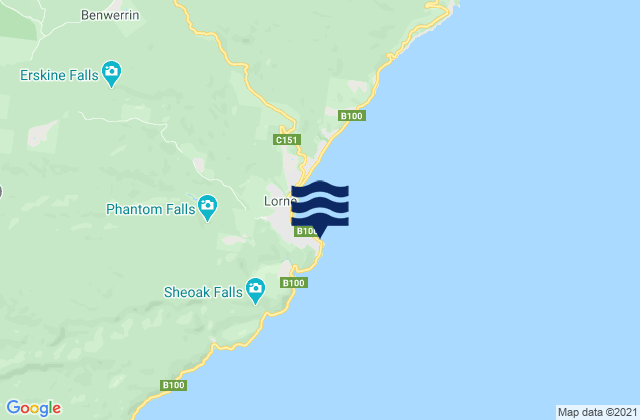Karte der Gezeiten Loutit Bay, Australia