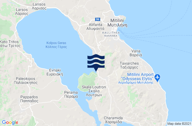 Karte der Gezeiten Loutrá, Greece