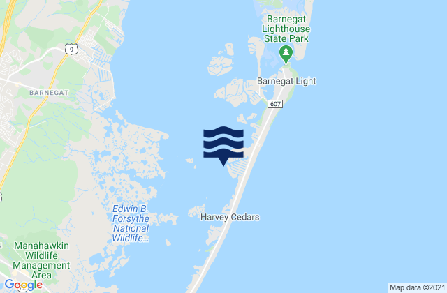 Karte der Gezeiten Loveladies Harbor, United States