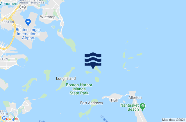 Karte der Gezeiten Lovell Island west of, United States