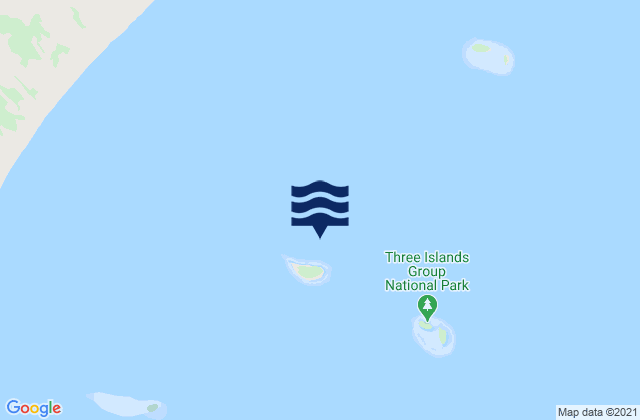 Karte der Gezeiten Low Wooded Island, Australia