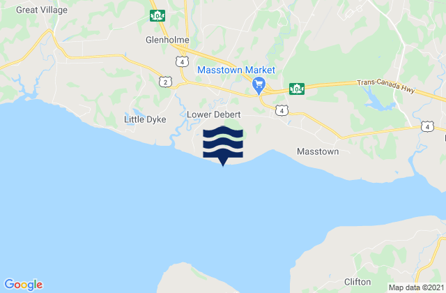 Karte der Gezeiten Lower Debert Beach, Canada