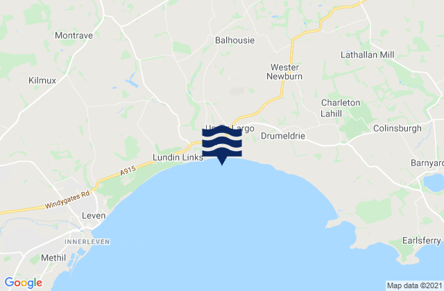Karte der Gezeiten Lower Largo Beach, United Kingdom