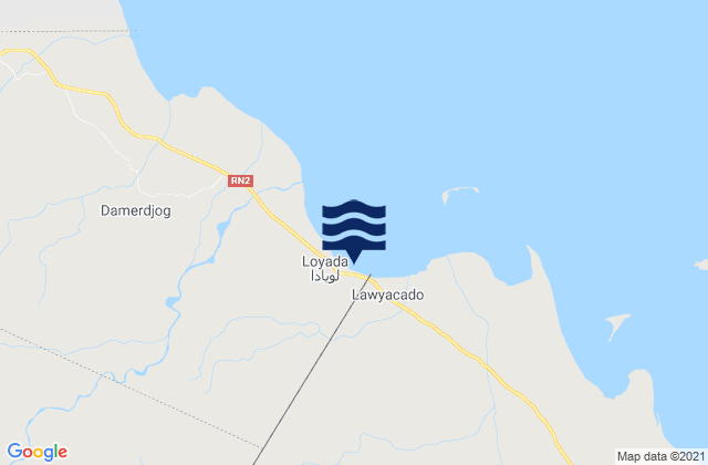 Karte der Gezeiten Loyada, Djibouti