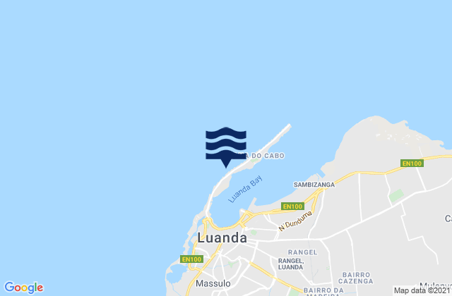 Karte der Gezeiten Luanda, Angola