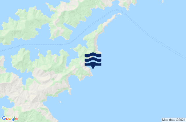 Karte der Gezeiten Lucky Bay, New Zealand
