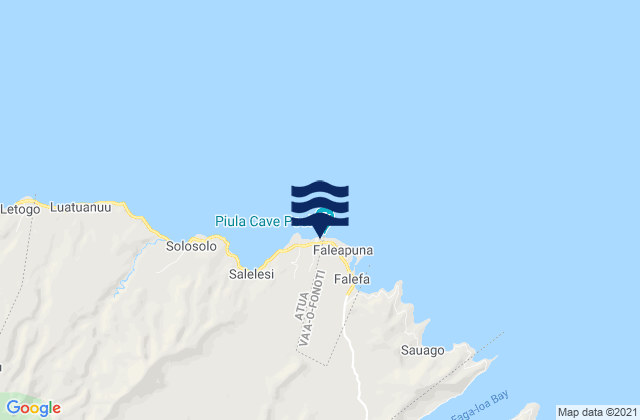 Karte der Gezeiten Lufilufi, Samoa