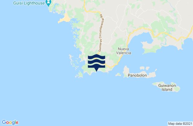 Karte der Gezeiten Lugmayan Point Guimaras Island, Philippines