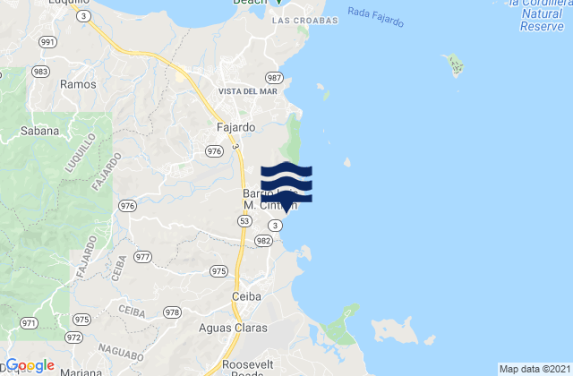 Karte der Gezeiten Luis M. Cintron, Puerto Rico