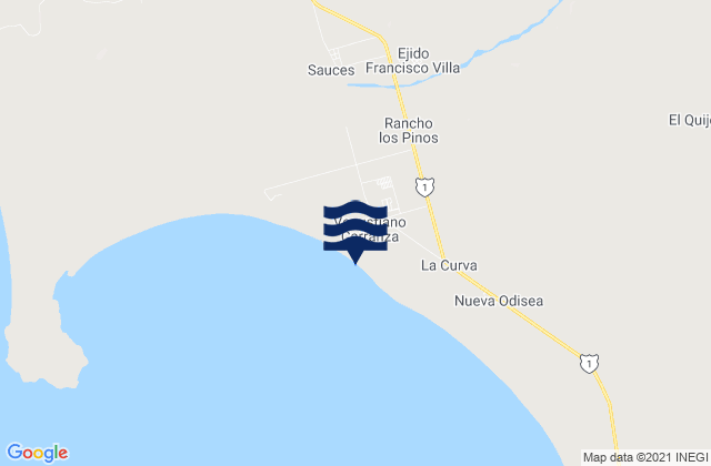 Karte der Gezeiten Luis Rodríguez (El Vergel), Mexico