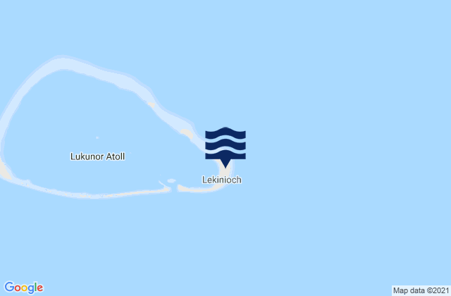 Karte der Gezeiten Lukunor, Micronesia