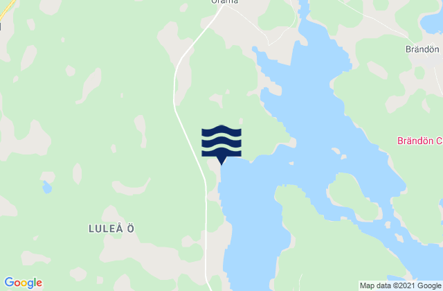 Karte der Gezeiten Luleå kommun, Sweden