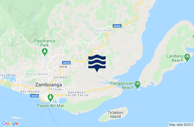 Karte der Gezeiten Lumbayan, Philippines