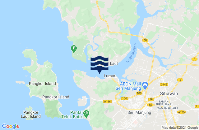 Karte der Gezeiten Lumut (Pengkalan), Malaysia