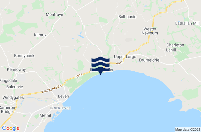 Karte der Gezeiten Lundin Links Beach, United Kingdom