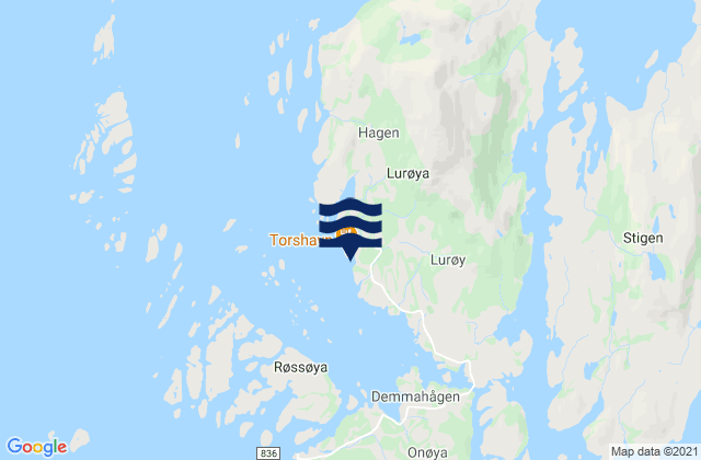 Karte der Gezeiten Lurøy, Norway