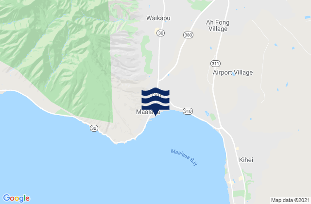 Karte der Gezeiten Maalaea Beach, United States