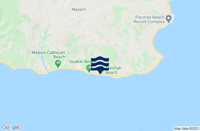 Karte der Gezeiten Maasin Beach, Philippines