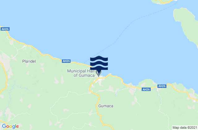 Karte der Gezeiten Mabunga, Philippines