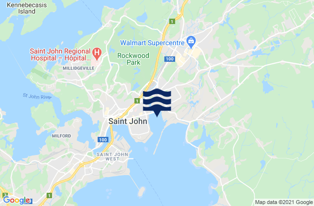 Karte der Gezeiten MacDonalds Point, Canada