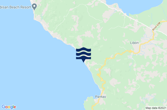 Karte der Gezeiten Macabugos, Philippines