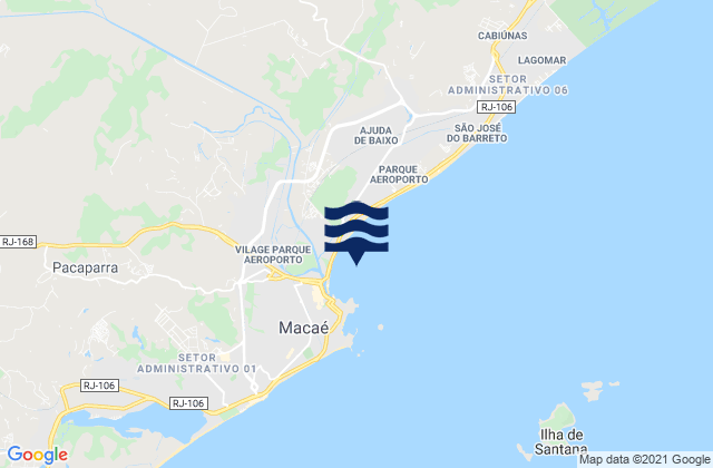 Karte der Gezeiten Macae, Brazil