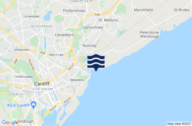 Karte der Gezeiten Machen, United Kingdom