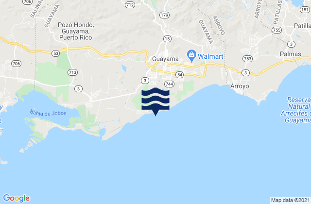 Karte der Gezeiten Machete Barrio, Puerto Rico