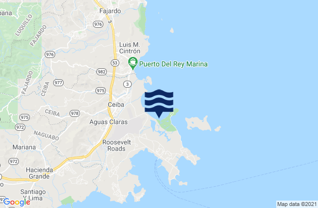 Karte der Gezeiten Machos Barrio, Puerto Rico