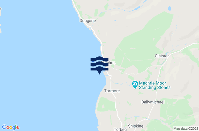 Karte der Gezeiten Machrie Bay, United Kingdom